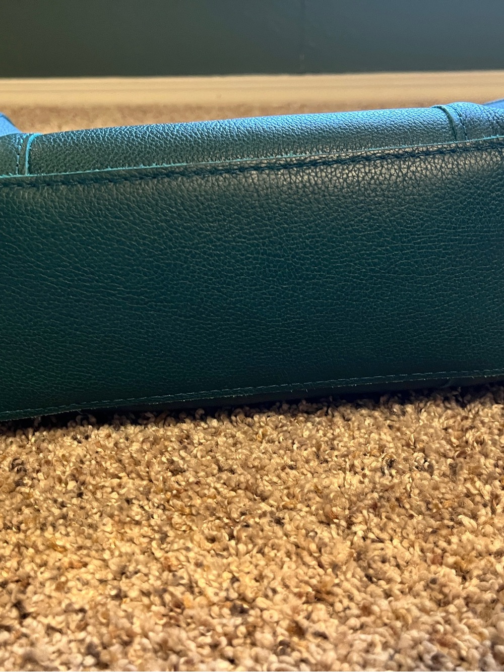 Portland leather goods East-West Lola Zipper Tote Seaglass - Picture 8 of 9